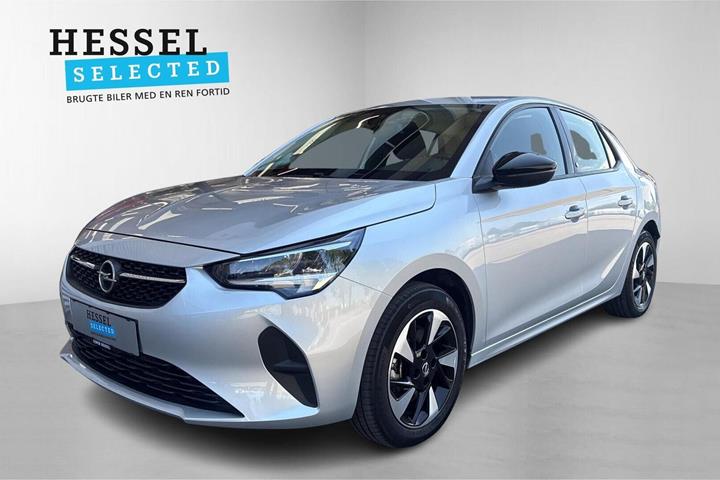 Hvid Opel Corsa-e fra 2023 set udefra