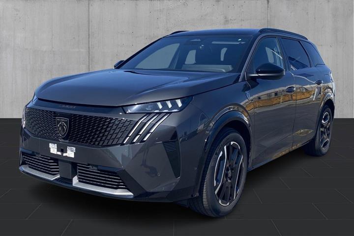 Grå Peugeot e-5008 fra 2025 set udefra