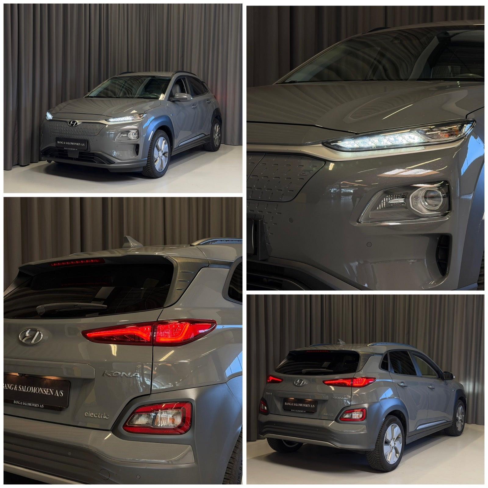 Grå Hyundai Kona fra 2020