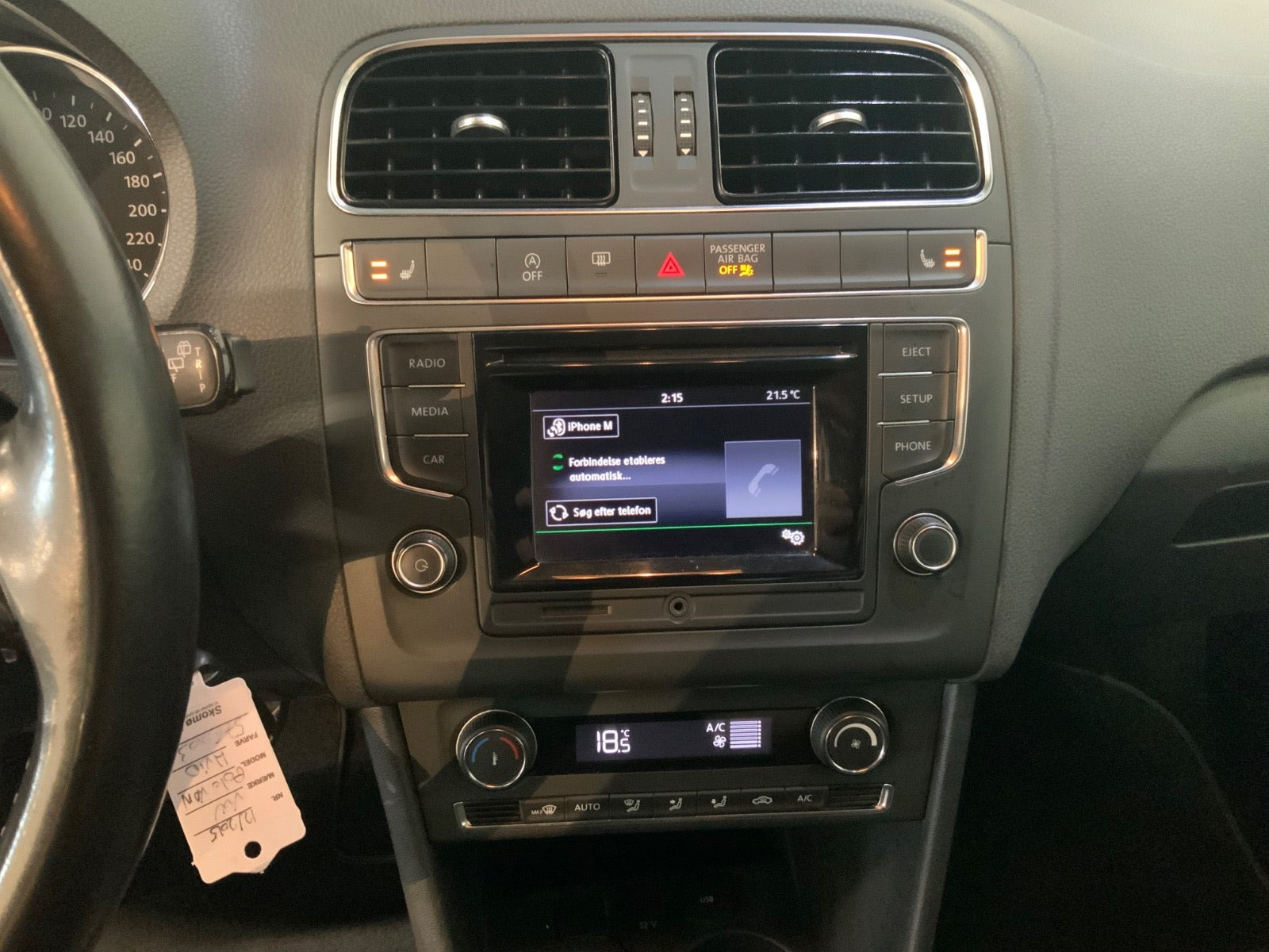 Hvid VW Polo fra 2016