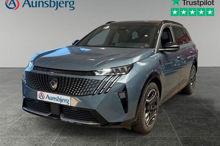 Blå Peugeot e-5008 fra 2025