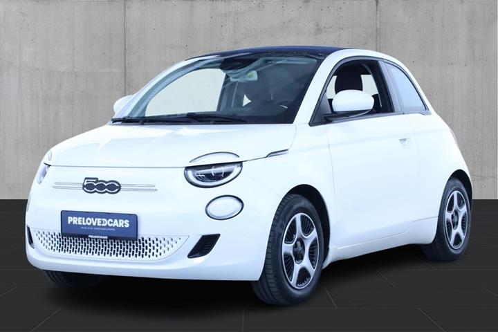 Hvid Fiat 500e fra 2021