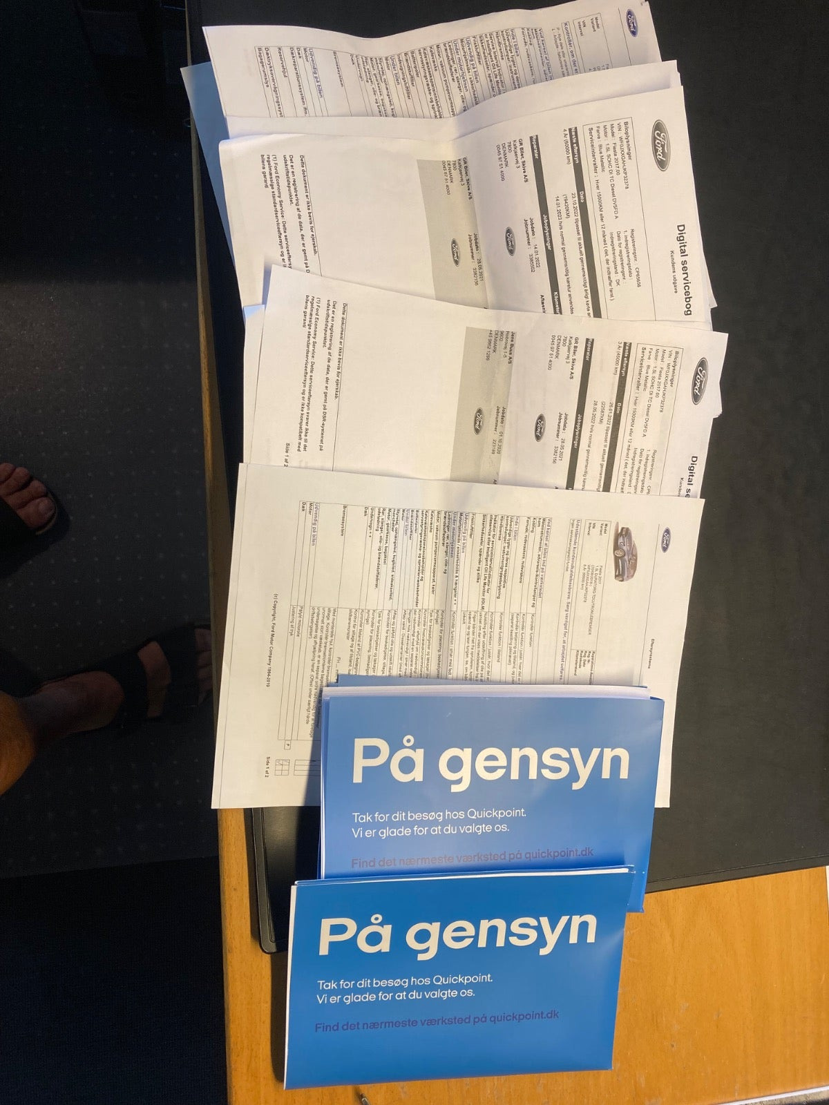 Blå Ford Fiesta fra 2020
