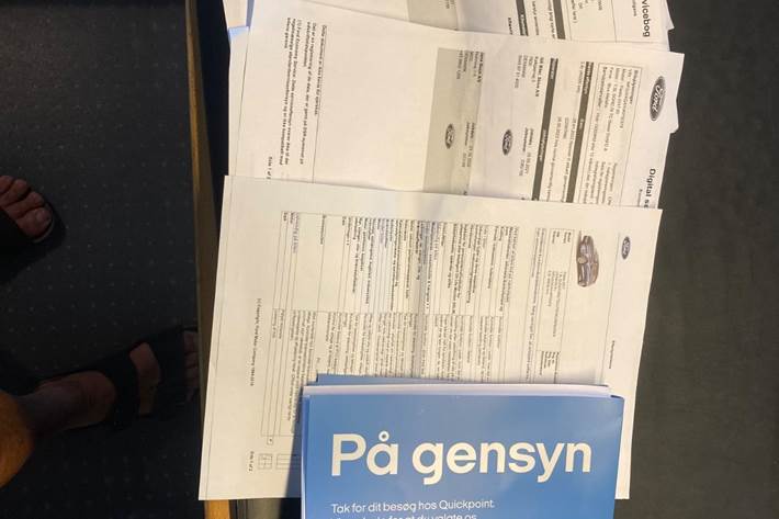Blå Ford Fiesta fra 2020