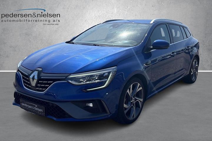 Blå Renault Mégane fra 2021 set udefra