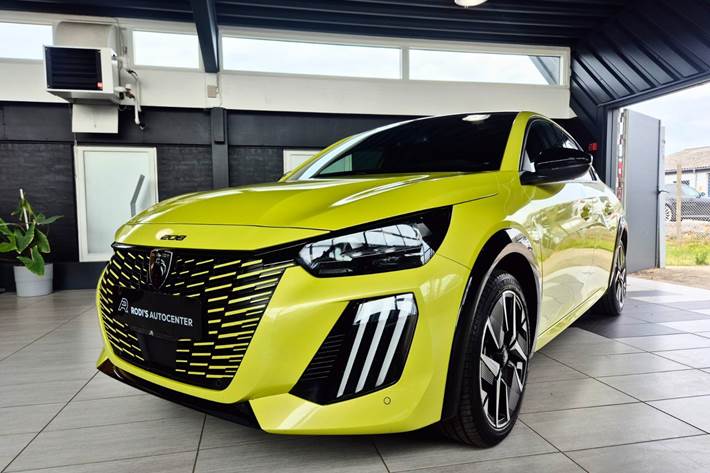 Grøn Peugeot e-208 fra 2026