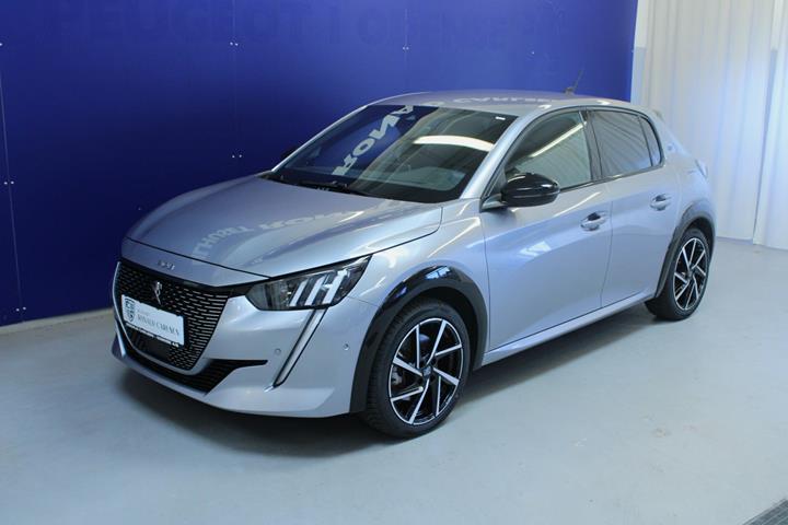Sølv Peugeot e-208 fra 2023