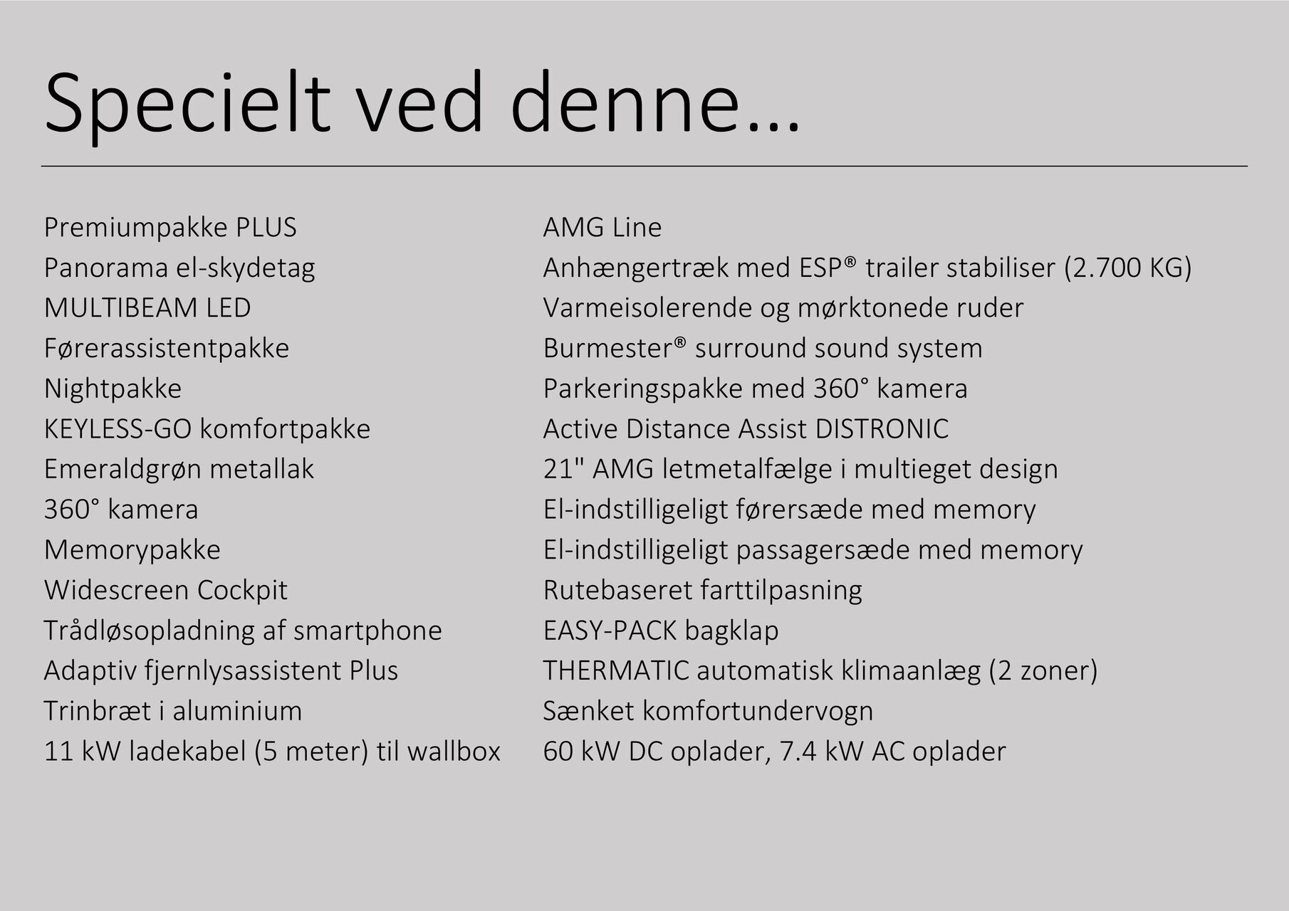 Grøn Mercedes GLE350 de fra 2023