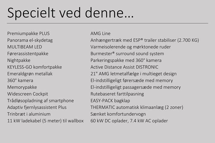 Grøn Mercedes GLE350 de fra 2023