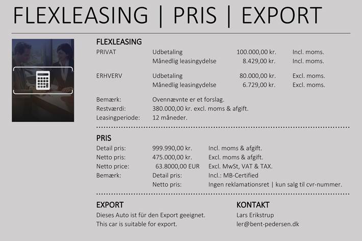 Grøn Mercedes GLE350 de fra 2023