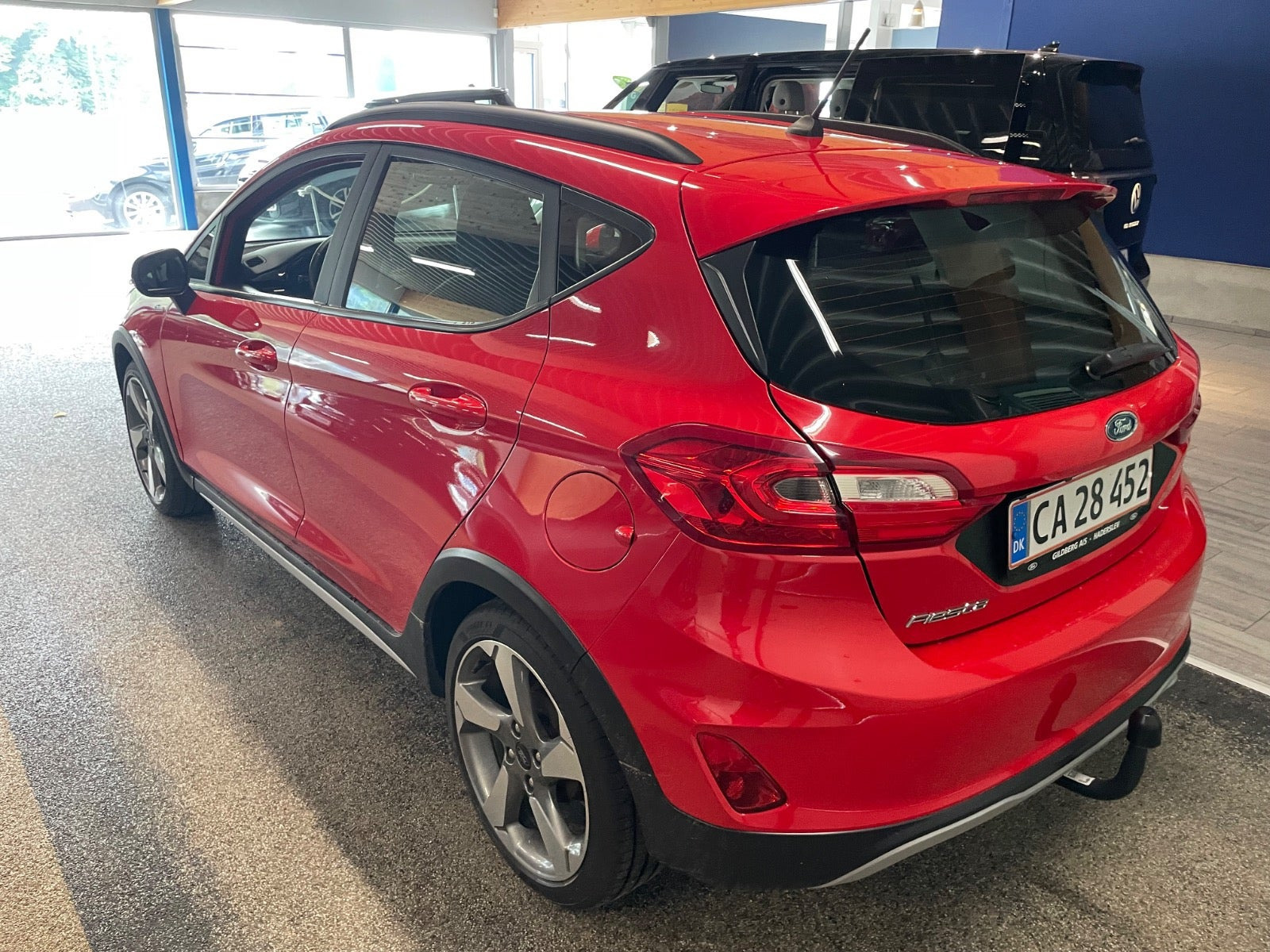 Rød Ford Fiesta fra 2018