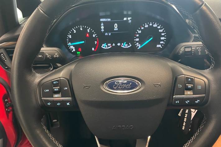 Rød Ford Fiesta fra 2018