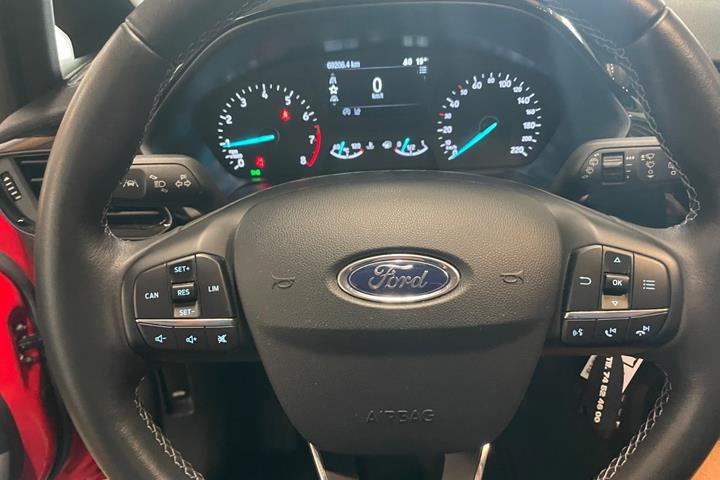 Rød Ford Fiesta fra 2018