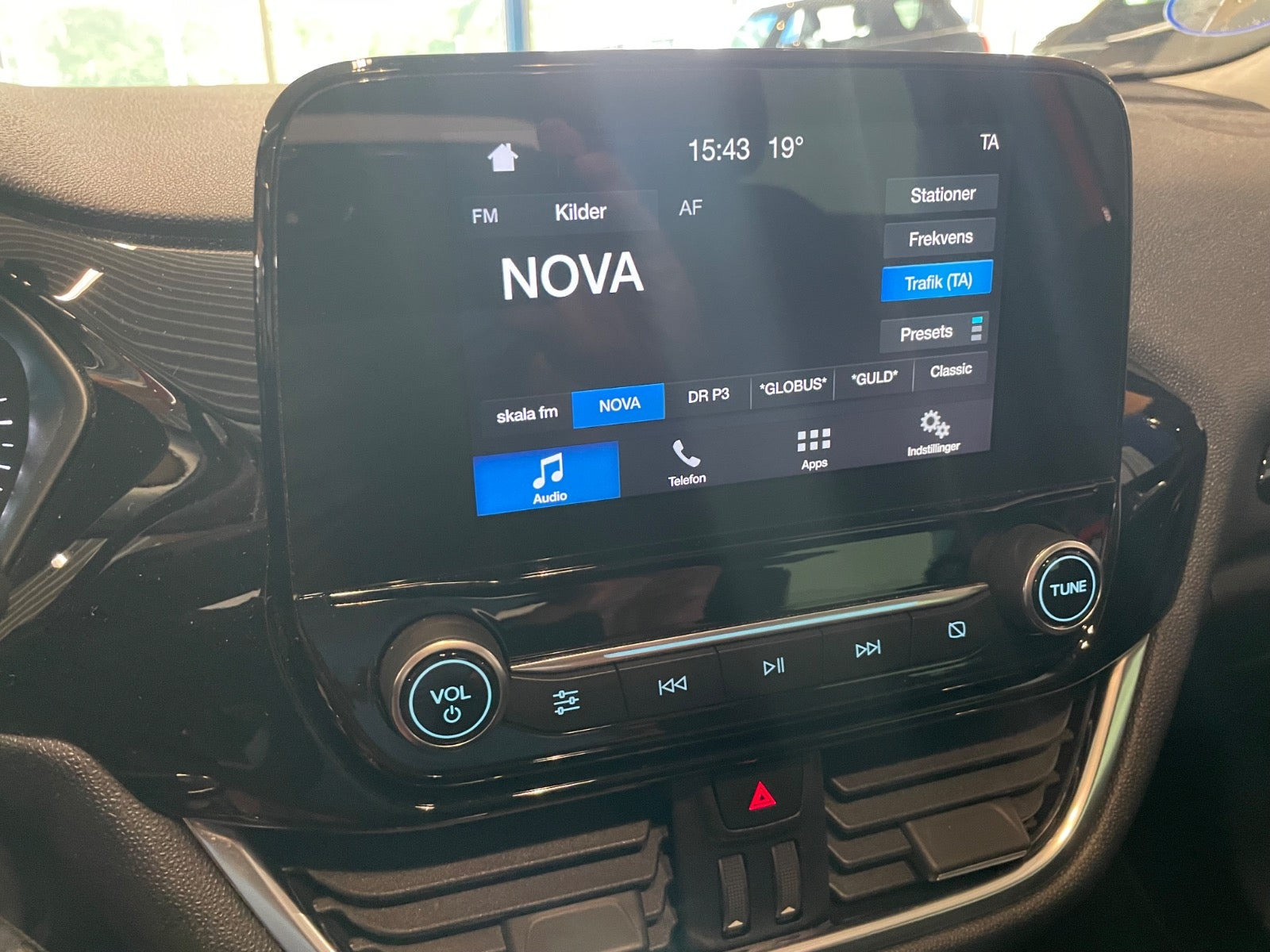 Rød Ford Fiesta fra 2018