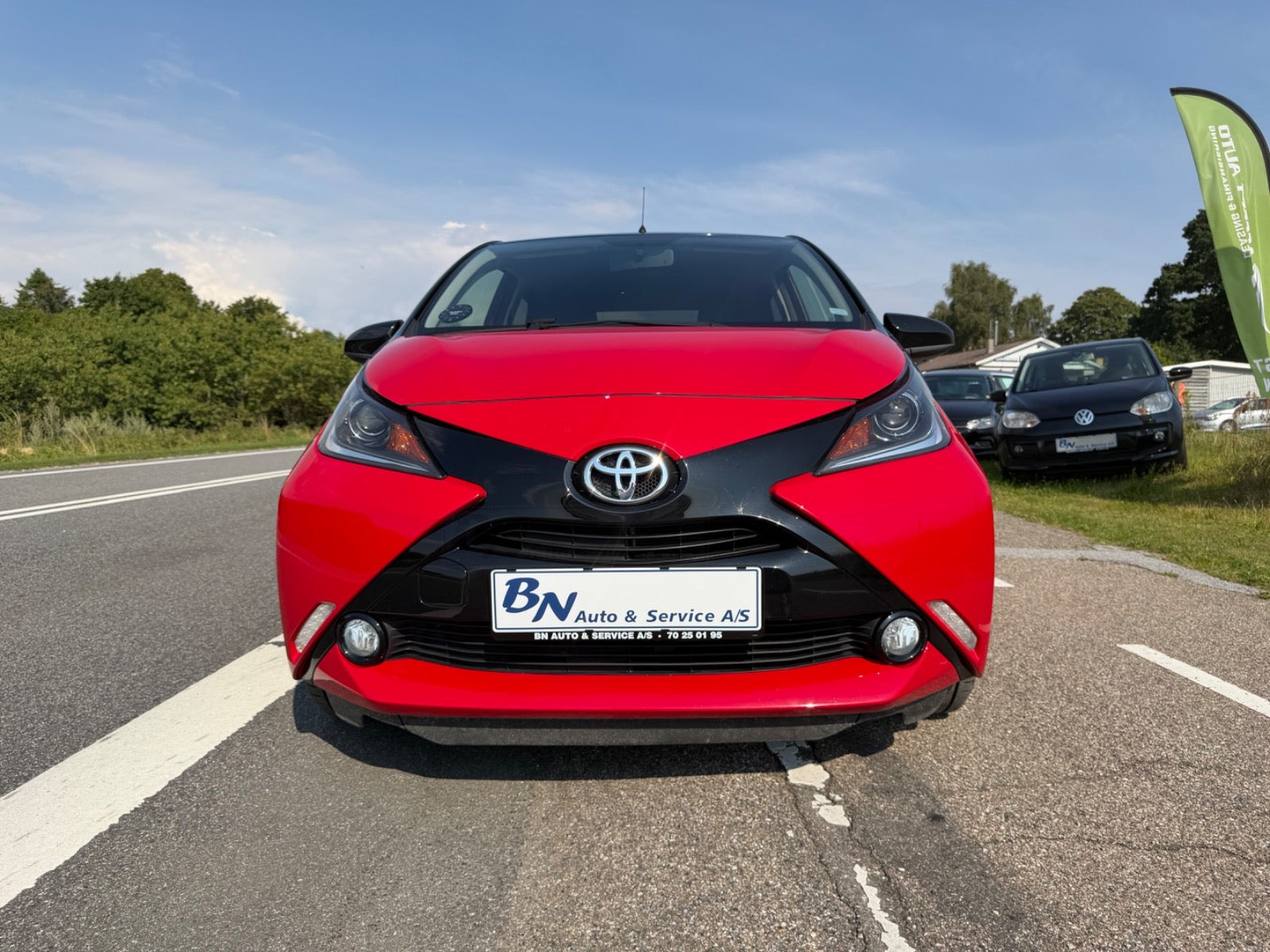 Rød Toyota Aygo fra 2018