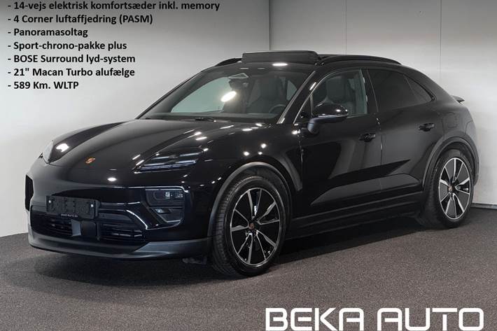 Sort Porsche Macan 4 fra 2025