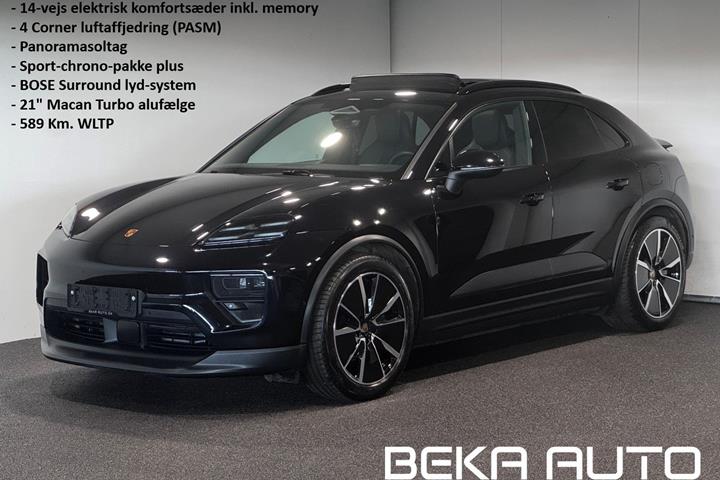 Sort Porsche Macan 4 fra 2025 set udefra