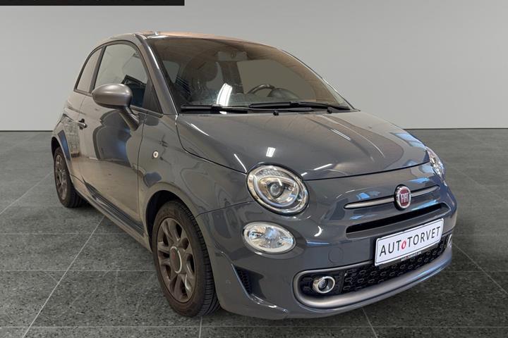 Grå Fiat 500 fra 2017