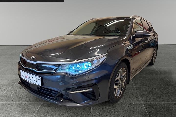 Grå Kia Optima fra 2019 set udefra