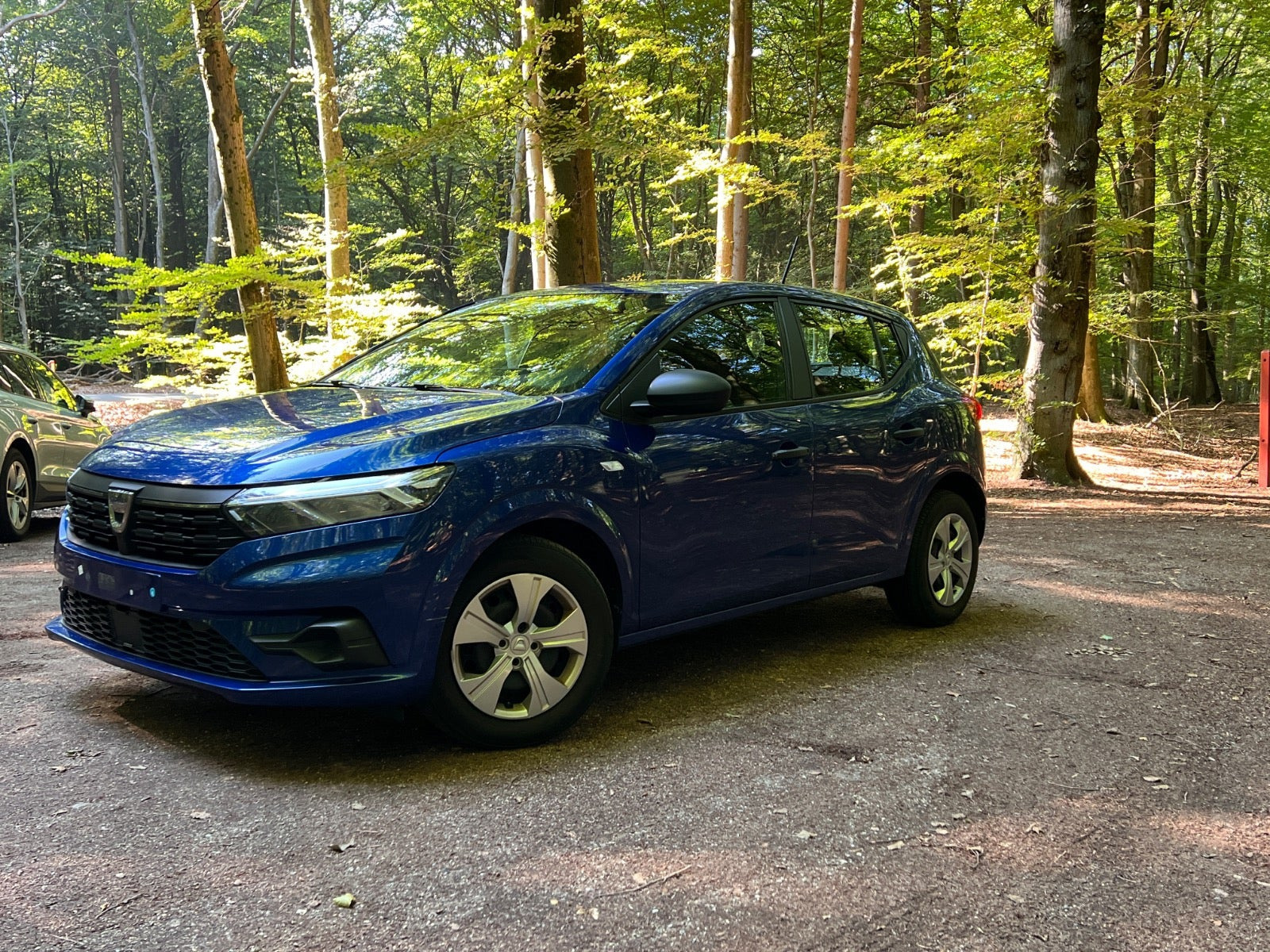 Blå Dacia Sandero fra 2021