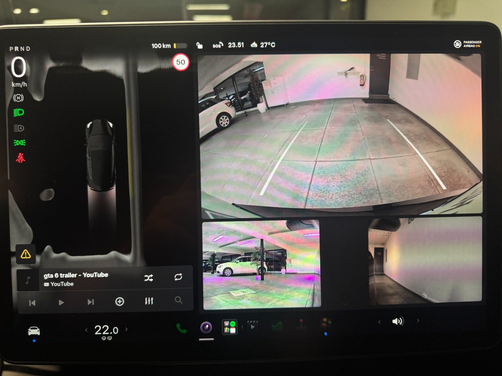 Sort Tesla Model 3 fra 2023