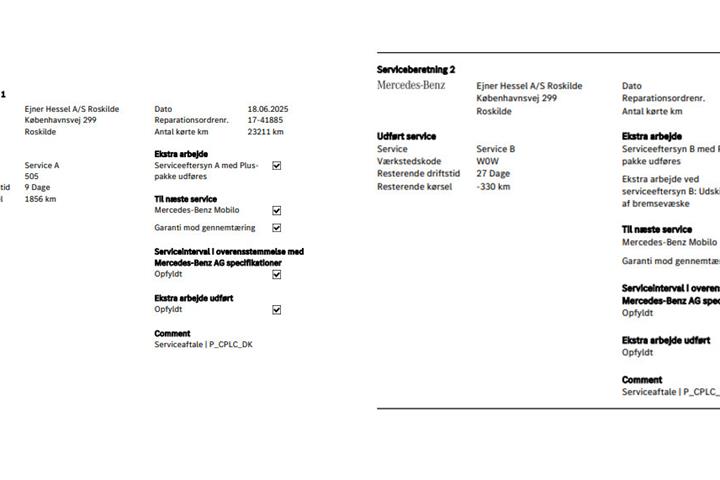 Rød Mercedes EQA350 fra 2024