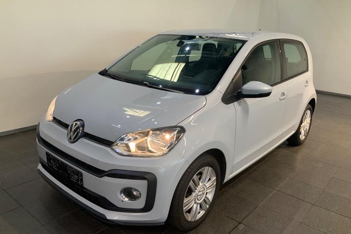 Sølv VW UP! fra 2017 set udefra