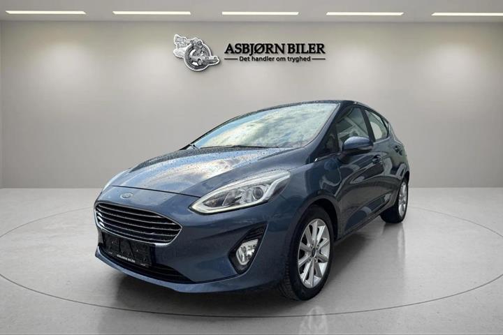 Blå Ford Fiesta fra 2019