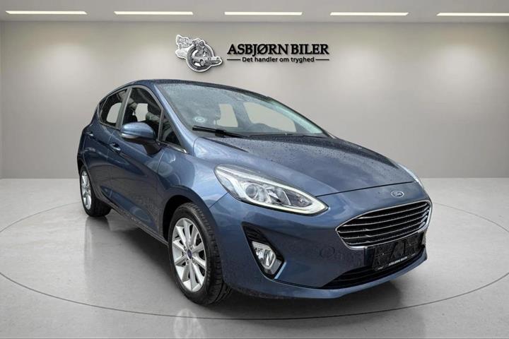 Blå Ford Fiesta fra 2019