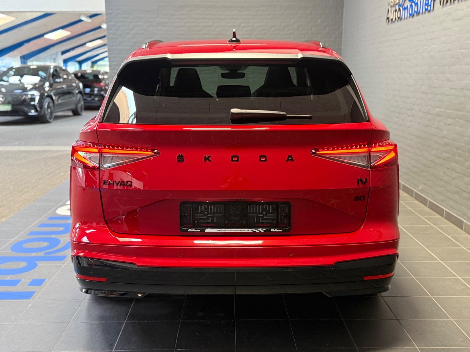 Rød Skoda Enyaq fra 2022
