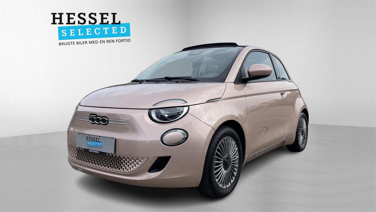 Pink Fiat 500e fra 2023