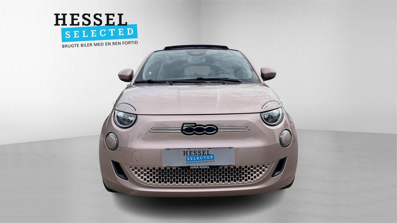 Pink Fiat 500e fra 2023