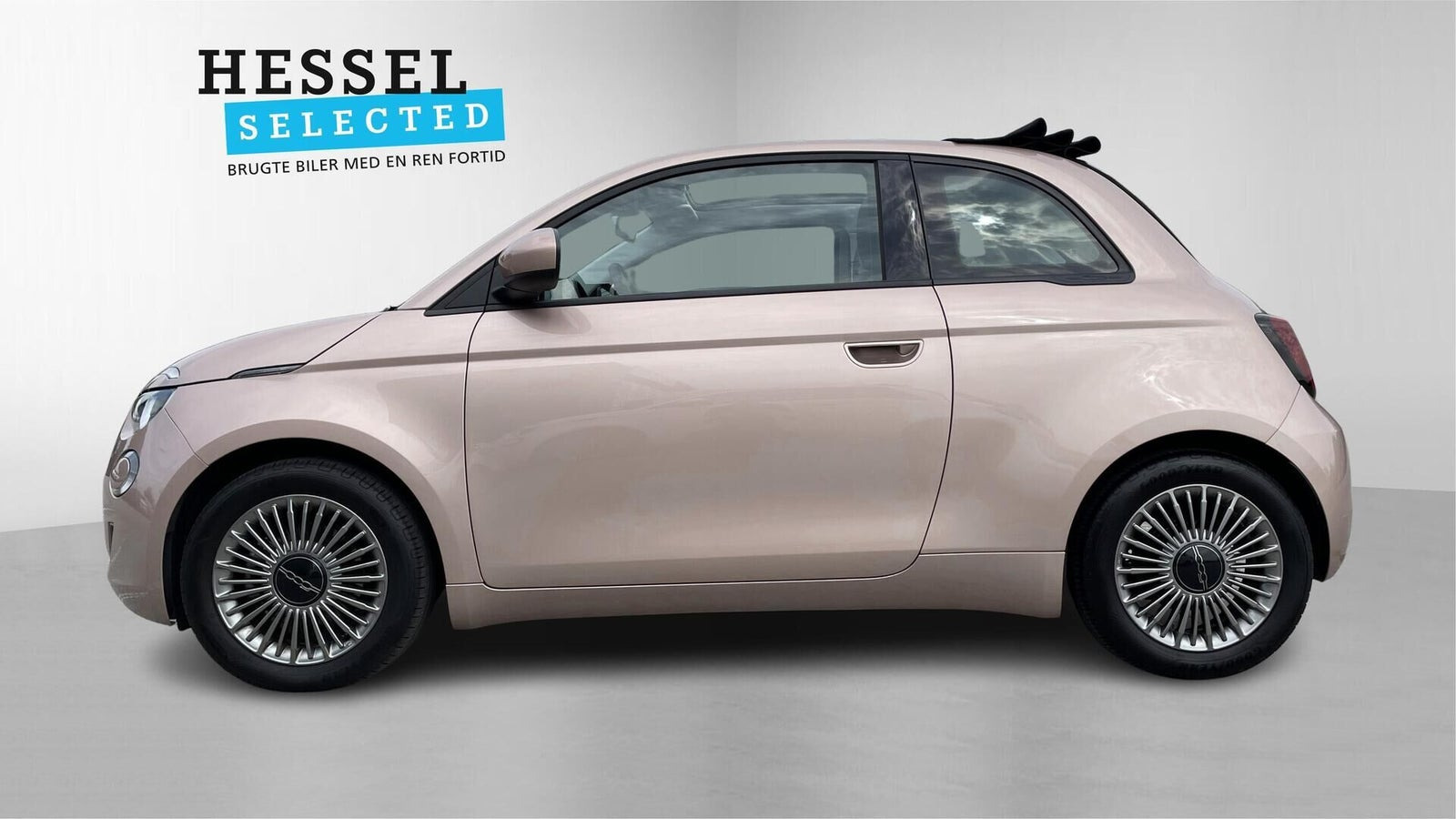 Pink Fiat 500e fra 2023