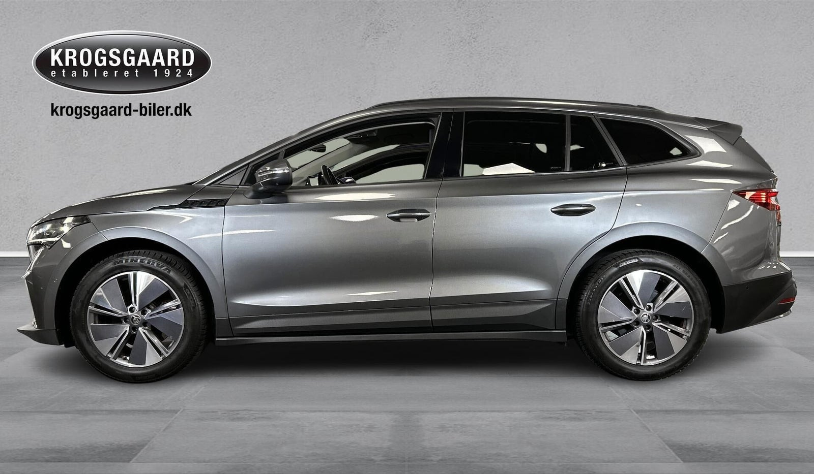 Grå Skoda Enyaq fra 2022