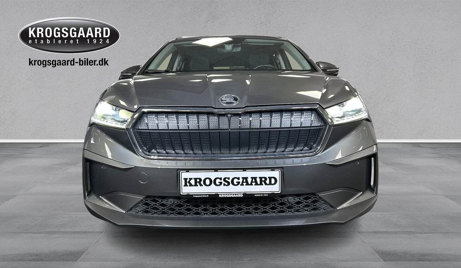 Grå Skoda Enyaq fra 2022