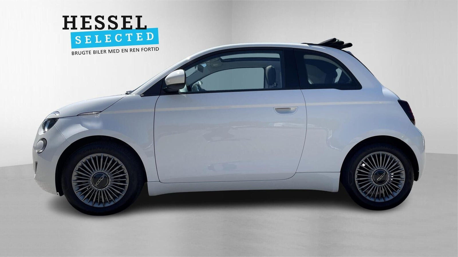 Hvid Fiat 500e fra 2023