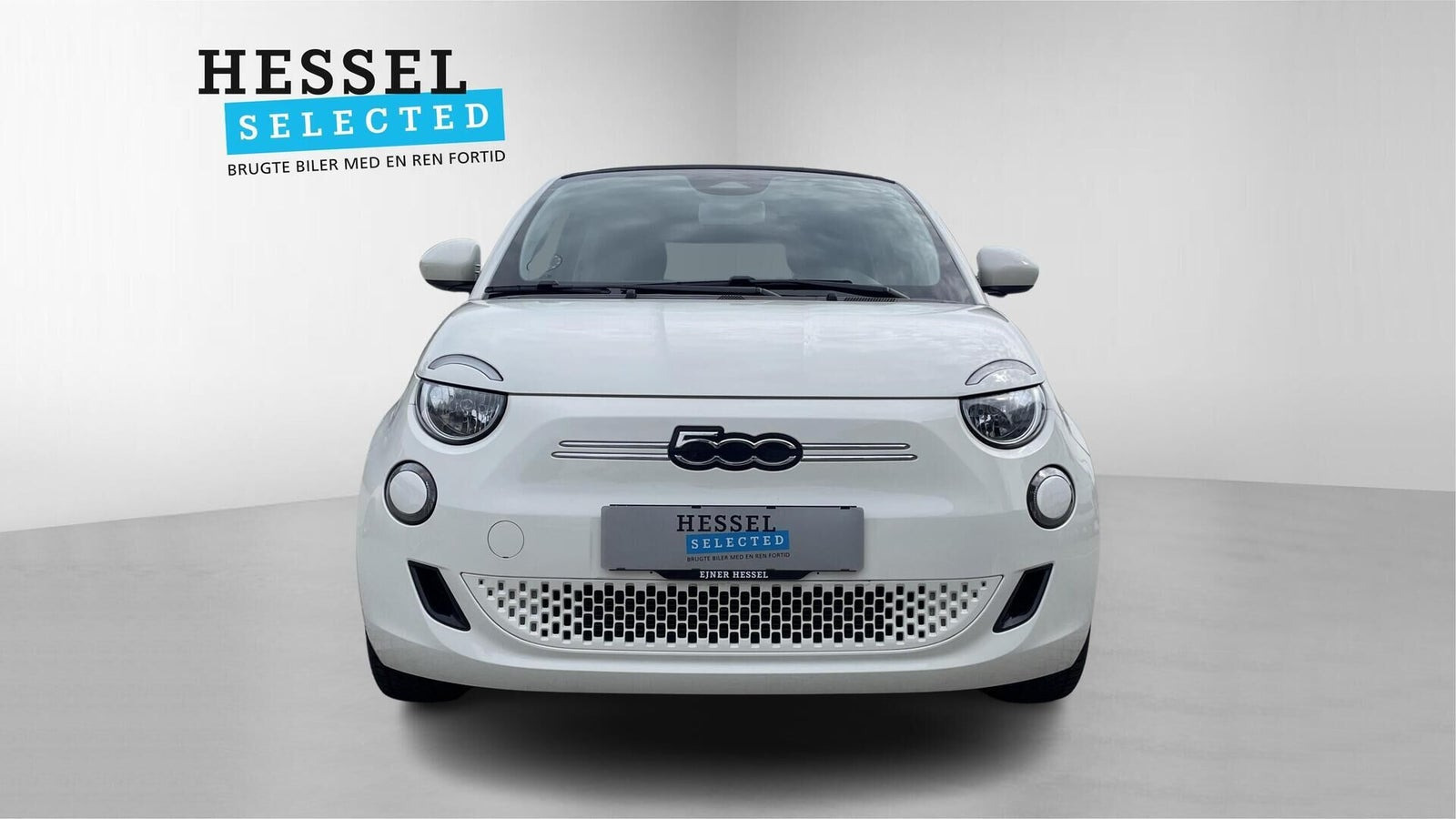 Hvid Fiat 500e fra 2023