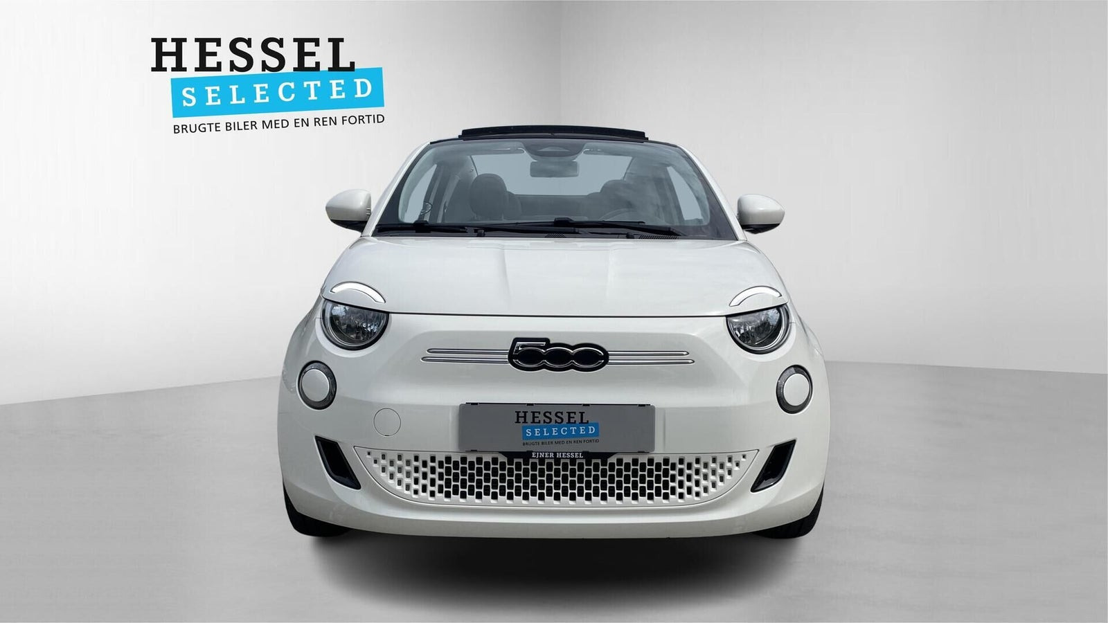 Hvid Fiat 500e fra 2023