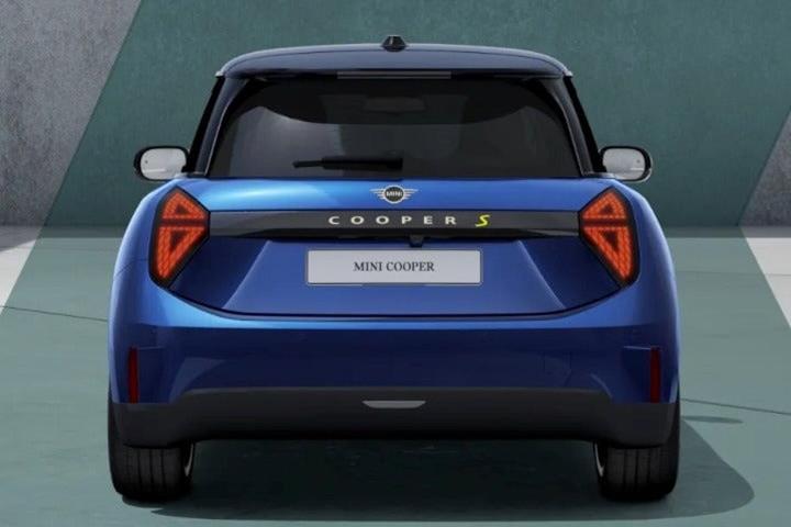 Blå Mini Cooper SE fra 2024