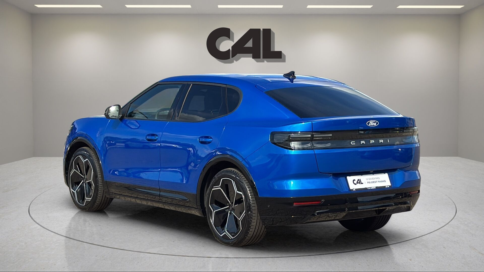 Blå Ford Capri fra 2025