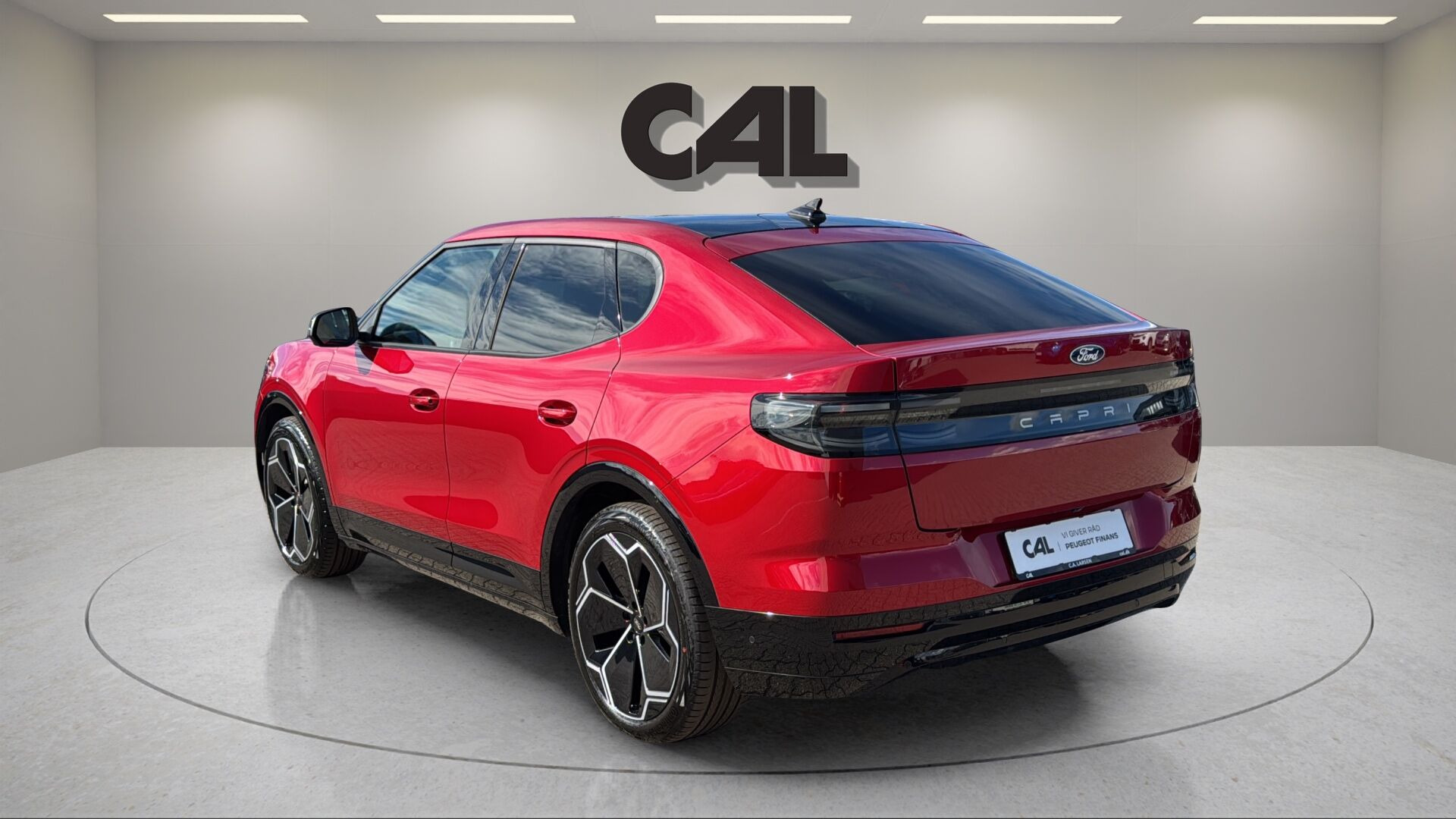 Rød Ford Capri fra 2025