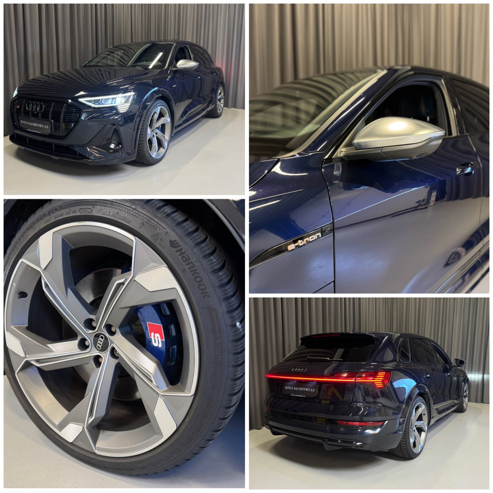 Blå Audi e-tron S fra 2022