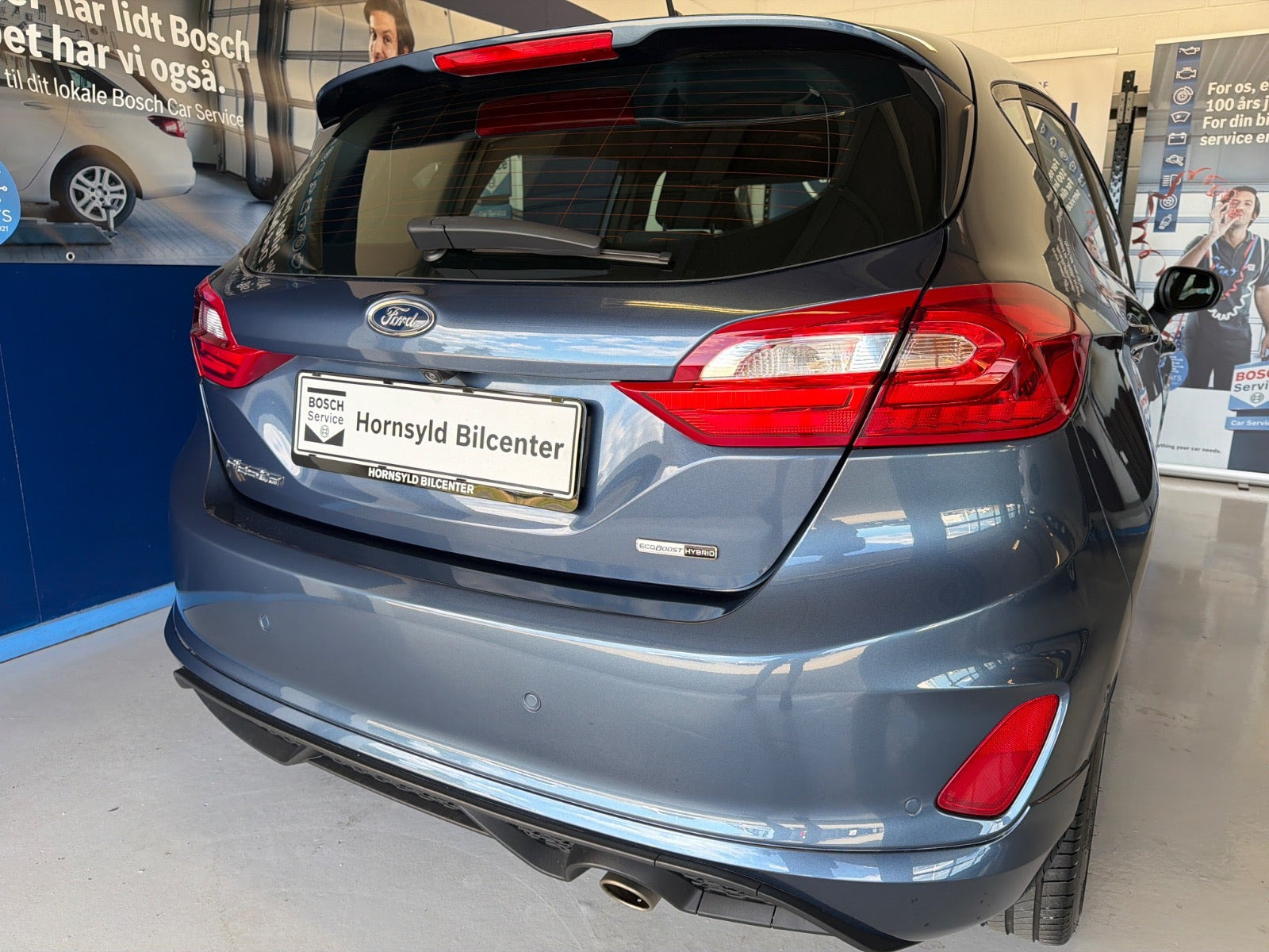 Blå Ford Fiesta fra 2020