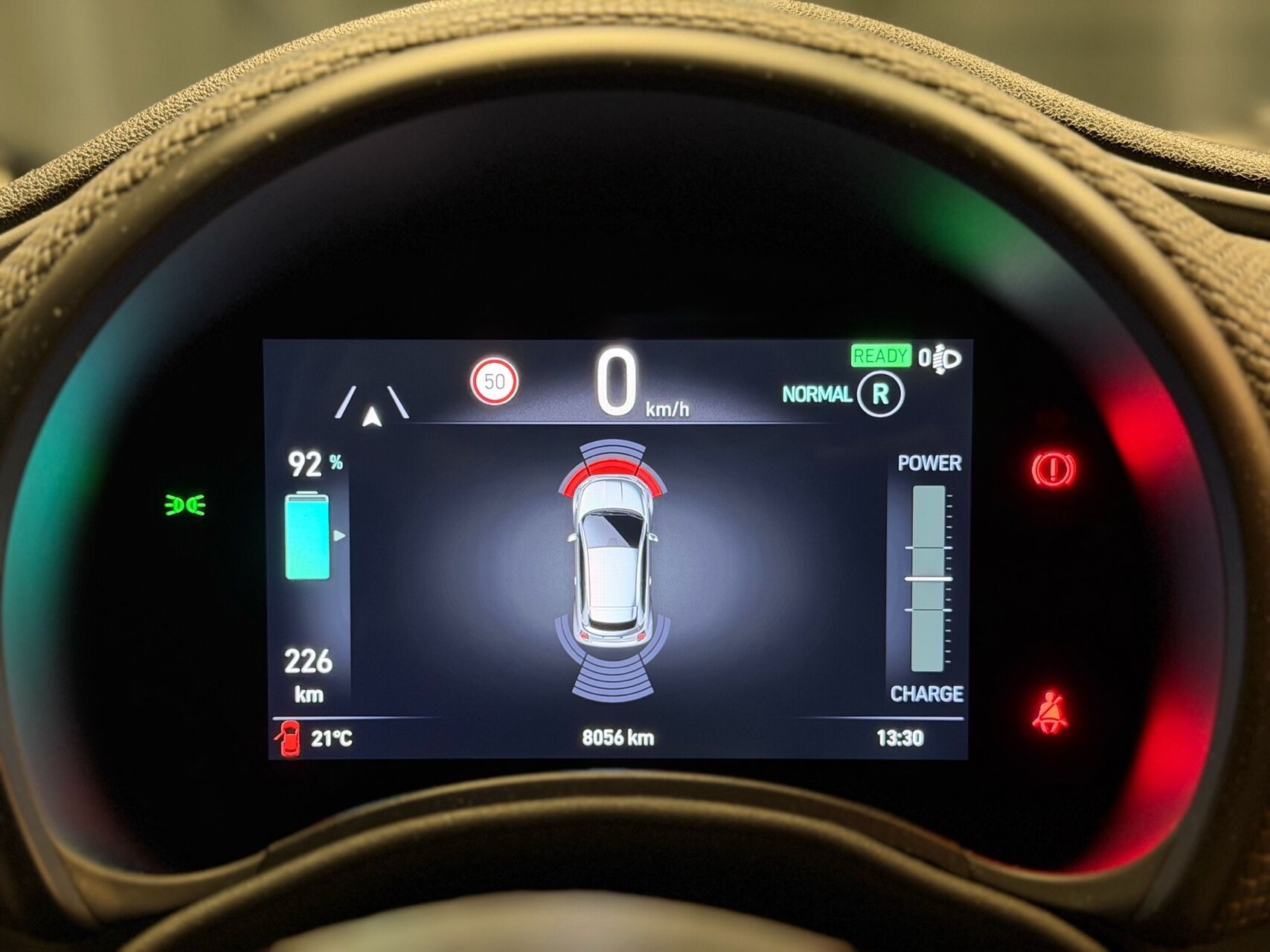 Grå Fiat 500e fra 2024