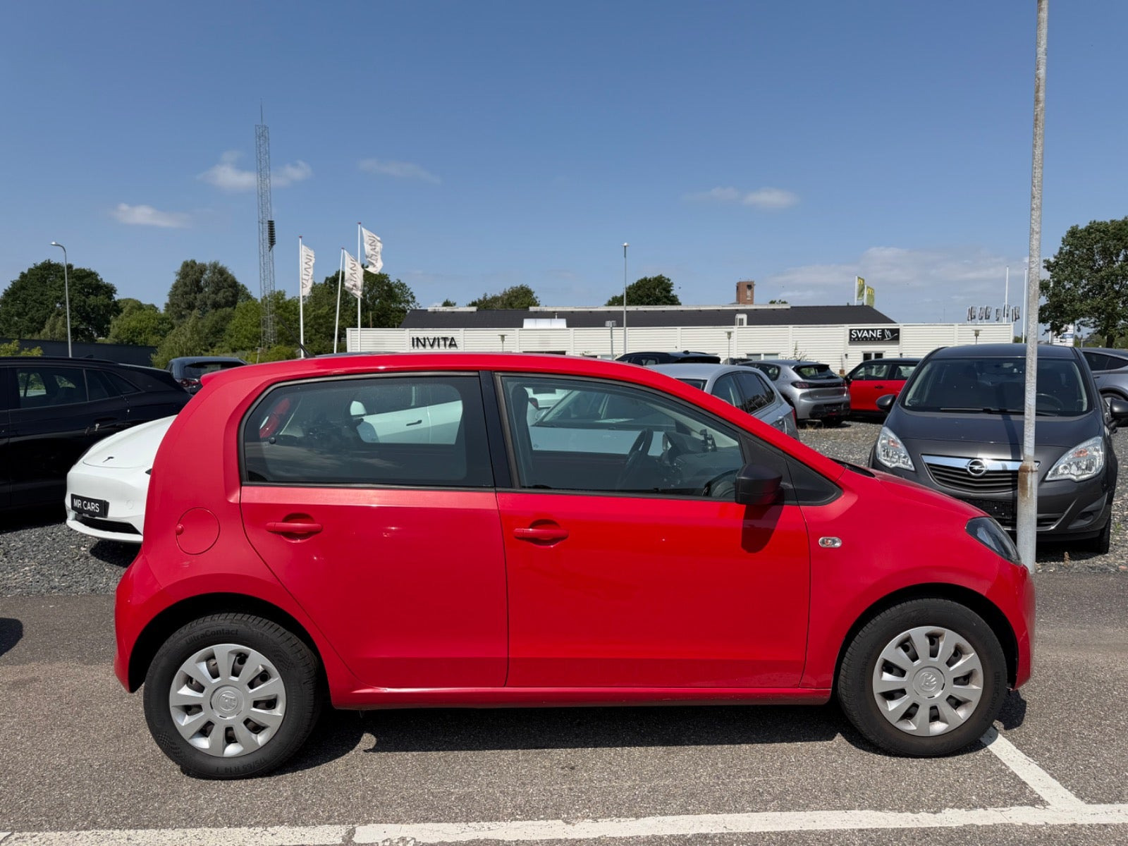 Rød Skoda Citigo fra 2014