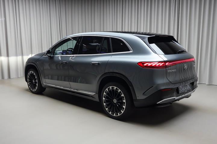 Grå Mercedes EQS450 SUV fra 2023