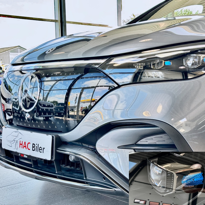Grå Mercedes EQE350 SUV fra 2024