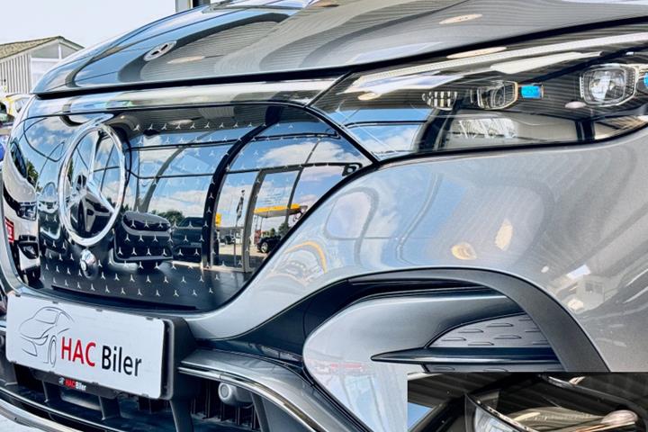 Grå Mercedes EQE350 SUV fra 2024