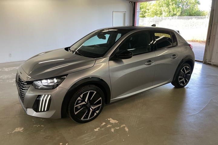 Sølv Peugeot e-208 fra 2025