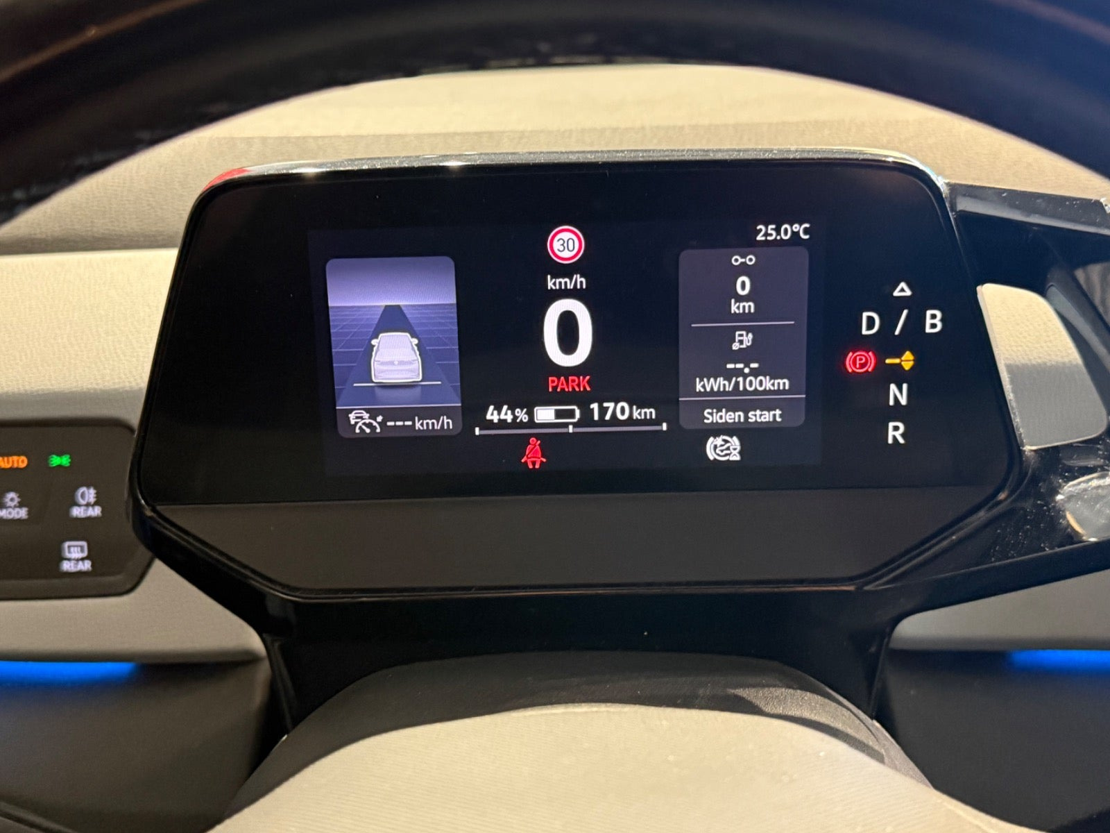 Blå VW ID.3 fra 2021